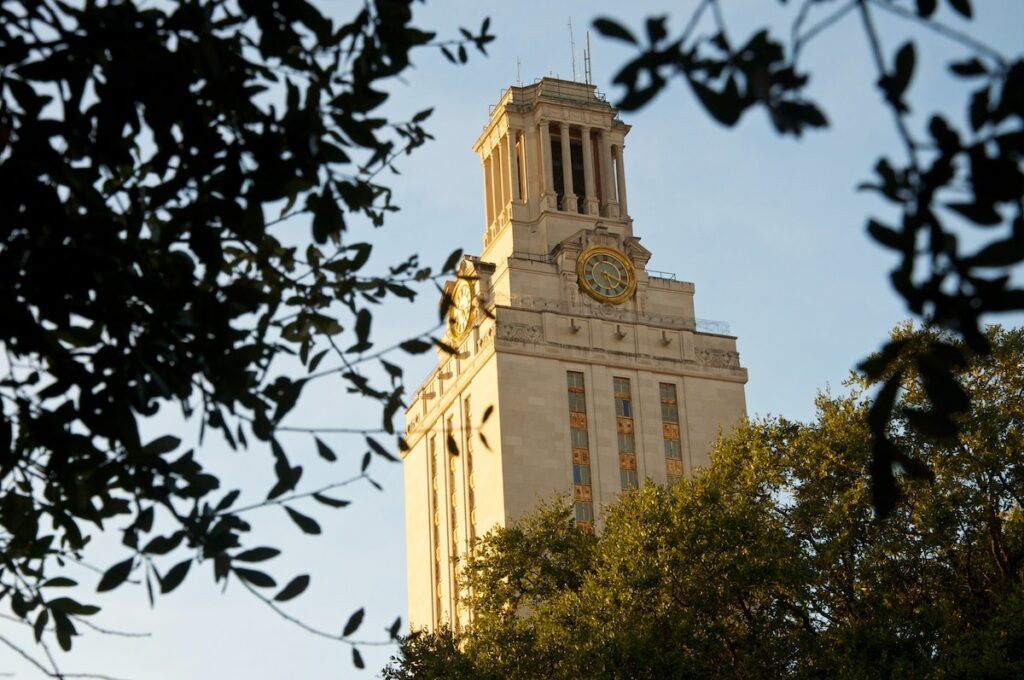 The tower at the University of Texas at Austin.